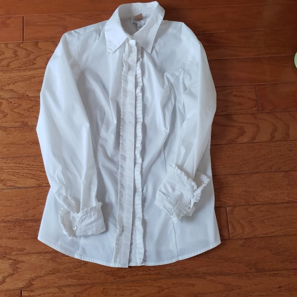 Loft Ruffle Button Up